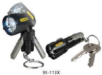 STANLEY Mini Tripod LED Flashlight with keychain - Black/Silver Finish 95-113X