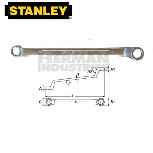 STANLEY Wrench Box End 75 Degree 12 X 13 mm 87-804-1