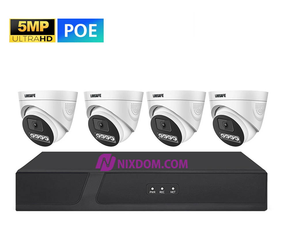 POE System Surveillance CCTV 4MP 4CH