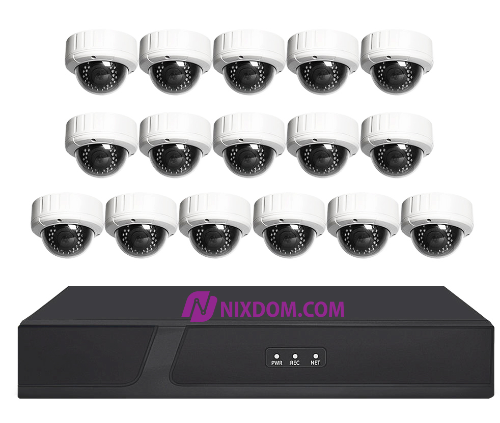 POE System Surveillance CCTV 4MP 16CH