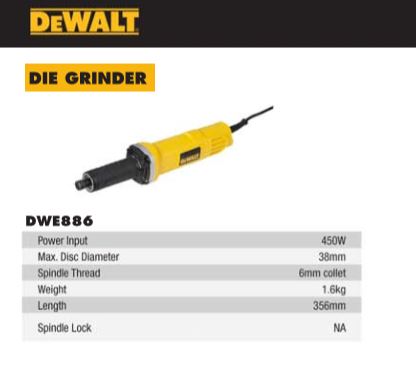 Dewalt DWE886 Die Grinder