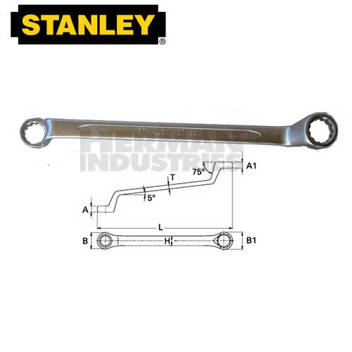 STANLEY Wrench Box End 75 Degree 20 X 22 mm